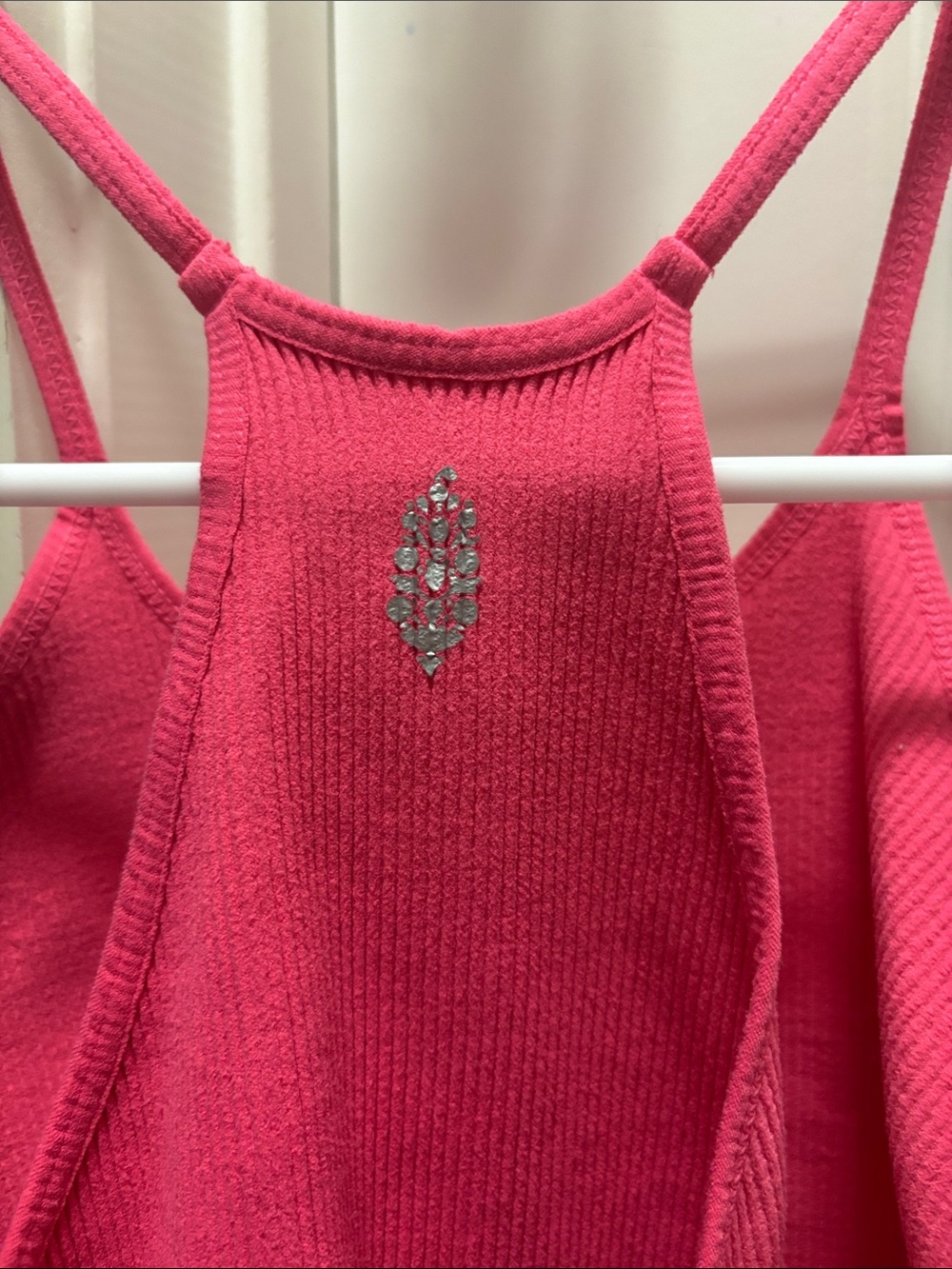 Free People Hot Pink Ribbed Racerback Cami - Picture 2 of 4